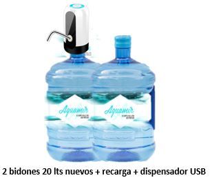 2b20-usbSolo Dispensador Usb + 2 bidones de 20 lts - Imagen 1