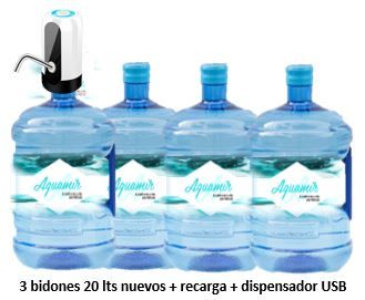 4b20-usbSolo2 Dispensador USB + 4 bidones de 20 lts - Imagen 1